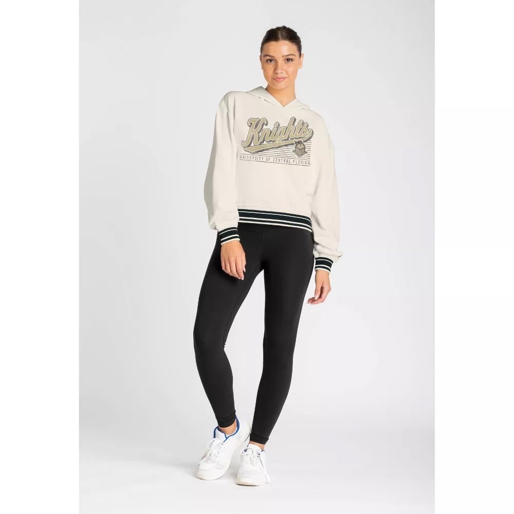 UCF Knights Champion Cropped Hoodie Cream White NWT Womens Large